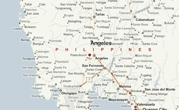 Angeles City Philippines Map