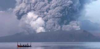 Taal Volcano eruption survivors attend mass